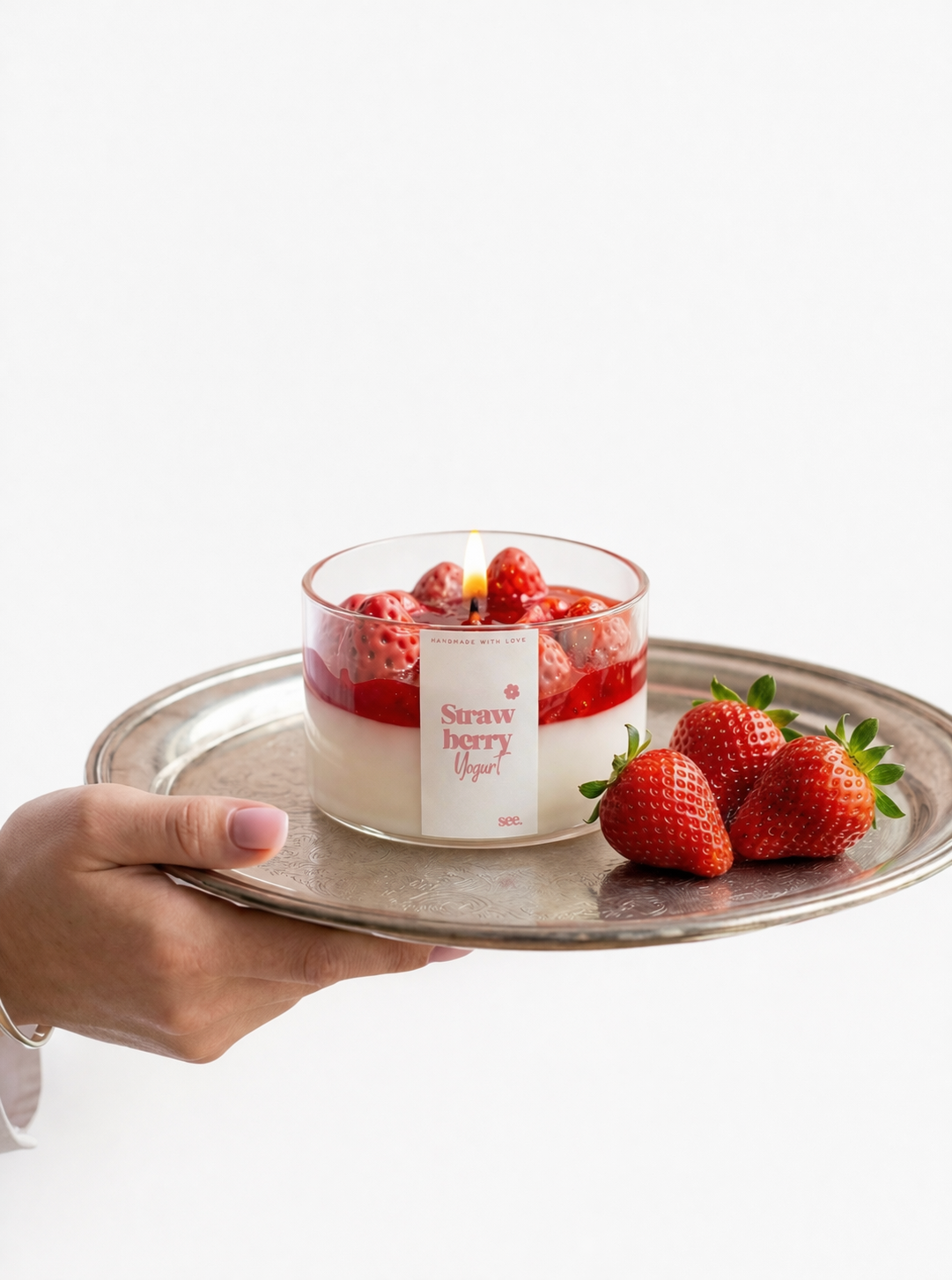 Strawberry Yogurt Candle